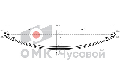 Рессора задняя для ГАЗ 3302 3 листа
